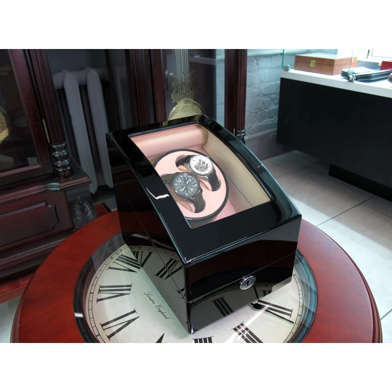 Шкатулка Salvadore для підзаводу 2 годинників 3024/BC1/F5 1х2 Чорний