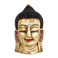 Маска Ручна Робота Непальська Будда 50.5x29x13 см Слонова кістка (25283)