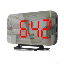 Електронний настільний LED годинник DS-3625L Дзеркальний (300136R)