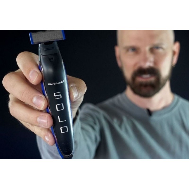 Чоловіча електробритва з тримером MicroTouch Solo Black-Blue (3sm_912884390)