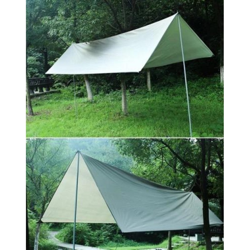 Тент туристичний Bluefield із стійками водонепроникний S 3х6 м Хакі світлий (050466)