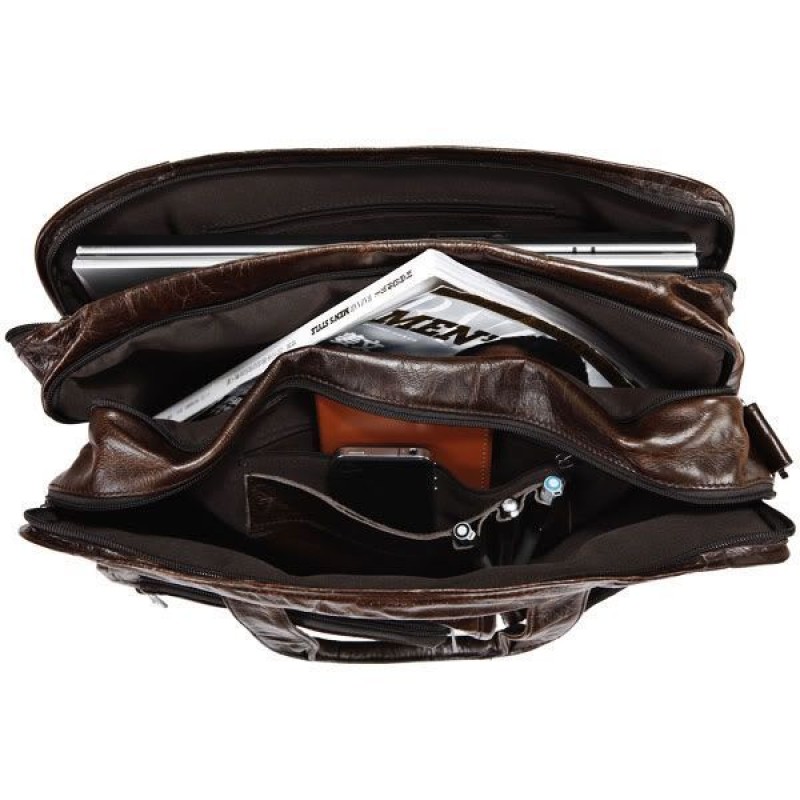 Сумка чоловіча Vintage 14056 Коричнева, Коричневий