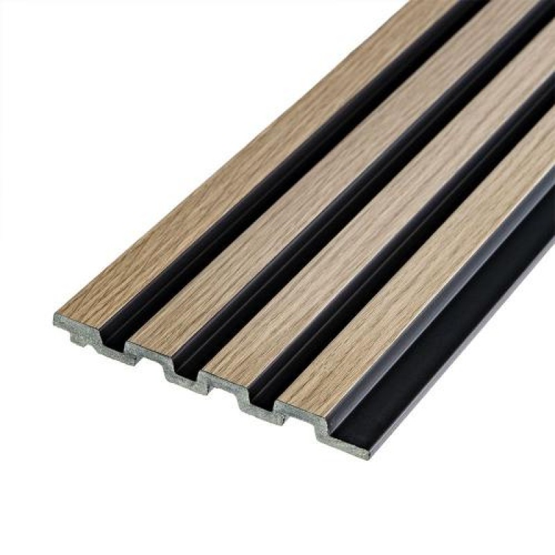 Декоративна стінова рейка Sticker Wall PS Смужка 2900x120x11 мм Чорно-бежевий (SW-00001738)