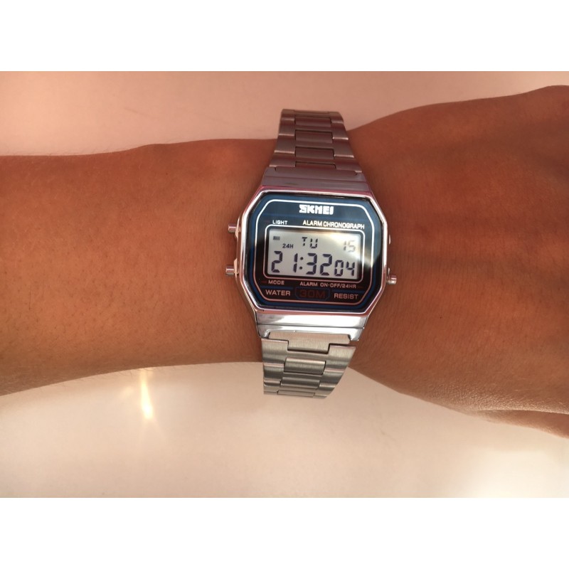 Годинники чоловічі наручні Skmei 1123 Old School Сріблясті (IBW118S)