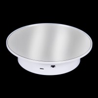 Поворотний стіл для предметної зйомки і 3D фото Heonyirry C366, діаметр 20 см, білий дзеркальний