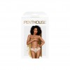 Трусики-бразиліана Penthouse Adore Me L/XL White, квіткове мереживо, тоненькі ремінці, бантики в інтернет супермаркеті PbayMarket!