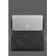 Чохол-конверт із клапаном шкіра+фетр для MacBook 14 Темно-коричневий Crazy Horse BlankNote