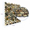 Самоклеюча алюмінієва плитка Sticker Wall 300х300х3 мм Різнокольоровий (SW-00001934)