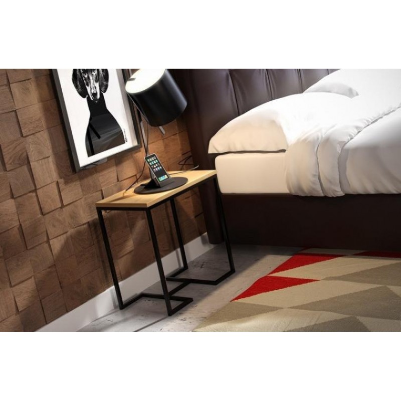 Приліжковий столик у стилі Loft NS-1479 630x600x400 мм Черный