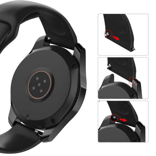 Ремінець BeWatch силіконовий для Samsung Galaxy Watch 46 мм Чорний (1020301) Ремінець BeWatch силіконовий для Samsung Galaxy Watch 46 мм Чорний (1020301)