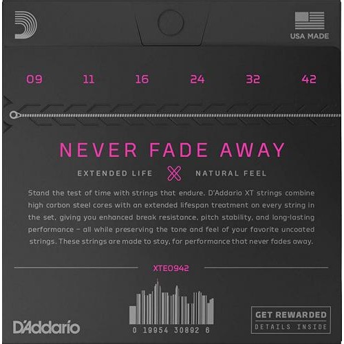Струни для електрогітари D'Addario XTE0942 XT Super Light 9/42 Струни для електрогітари D'Addario XTE0942 XT Super Light 9/42
