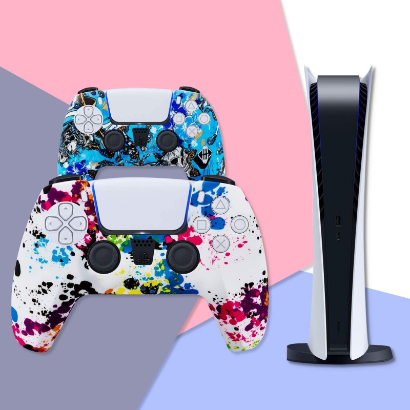 Комплект захисних силіконових чохолів Urban Dreams на контролер PS5 Dualsense для Sony PlayStation 5 + Набір стиків (PIA010)