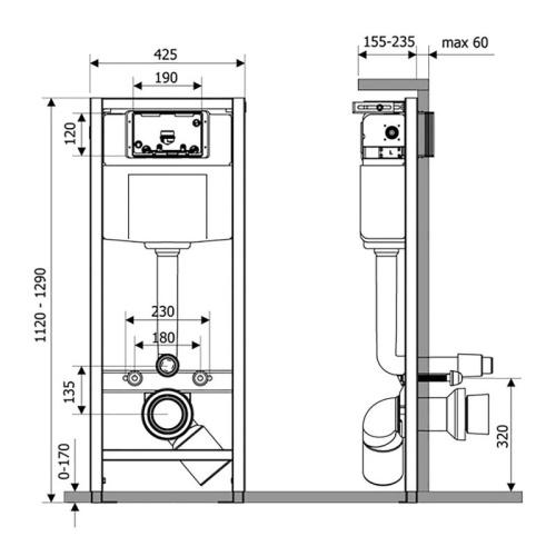 Інсталяція для унітазу Qtap Nest QT0133M425