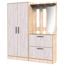 Прихожа Тиса Мебель Прихожа-32 Сонома Аляска 205x35x180 см