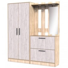 Прихожа Тиса Мебель Прихожа-32 Сонома Аляска 205x35x180 см