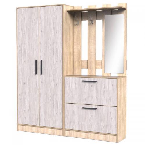 Прихожа Тиса Мебель Прихожа-32 Сонома Аляска 205x35x180 см Прихожа Тиса Мебель Прихожа-32 Сонома Аляска 205x35x180 см