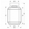 Точковий світильник Candellux Jonera 15x23 см Чорний (31-08404)