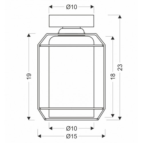 Точковий світильник Candellux Jonera 15x23 см Чорний (31-08404)