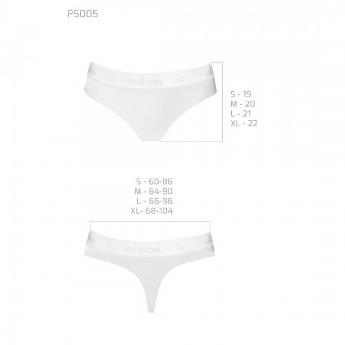 Трусики-бразиліана з бавовни Passion PS005 PANTIES white, size L в інтернет супермаркеті PbayMarket!