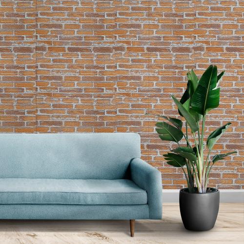 Самоклеюча декоративна 3D панель під катеринославську цеглу в рулоні 3D Loft 3080x700x3 мм Рудий Самоклеюча декоративна 3D панель під катеринославську цеглу в рулоні 3D Loft 3080x700x3 мм Рудий