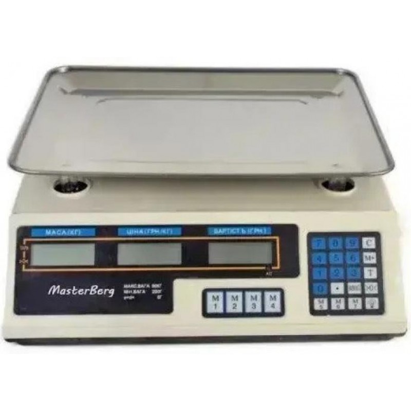 Ваги торговельні електронні MasterBerg МТ-218 з лічильником ціни до 50 кг (3_03974)