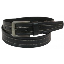 Шкіряний ремінь Skipper 110-130 x 3.8 см Чорний (1092-38)