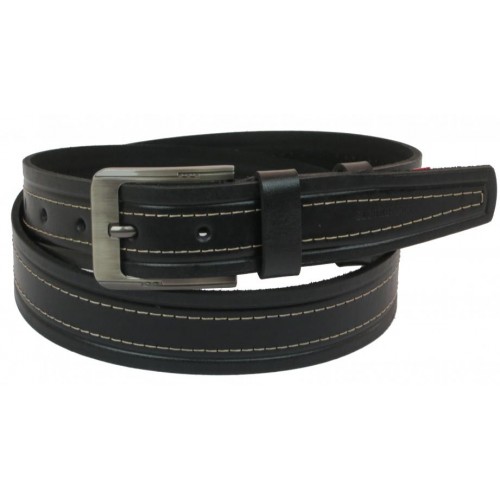 Шкіряний ремінь Skipper 110-130 x 3.8 см Чорний (1092-38) Шкіряний ремінь Skipper 110-130 x 3.8 см Чорний (1092-38)