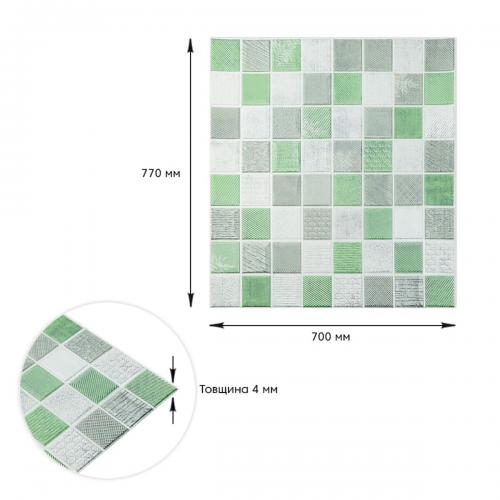 Панель стінова 3D 700х770х4мм мозаїка зелена (D) Sticker Wall SW-00002010 Панель стінова 3D 700х770х4мм мозаїка зелена (D) Sticker Wall SW-00002010