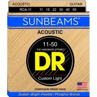 Струни для акустичної гітари DR RCA-11 Sunbeams Phosphor Bronze Acoustic Guitar Strings Custom Light 11/50 Струни для акустичної гітари DR RCA-11 Sunbeams Phosphor Bronze Acoustic Guitar Strings Custom Light 11/50