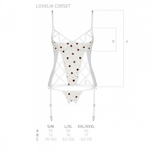 Корсет з підв'язками + стрінги LOVELIA CORSET white L/XL - Passion в інтернет супермаркеті PbayMarket!