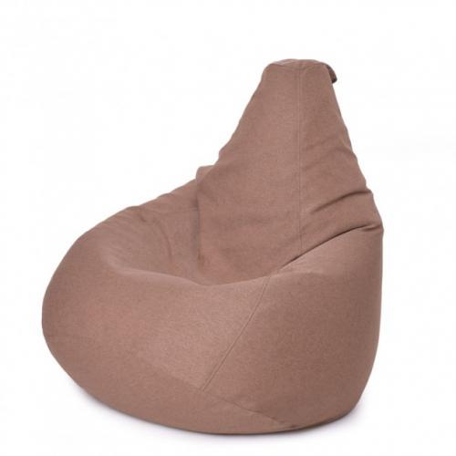 Крісло Мішок Груша Рогожка 120х85 Студія Комфорту Розмір Стандарт кава з молоком Крісло Мішок Груша Рогожка 120х85 Студія Комфорту Розмір Стандарт кава з молоком