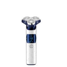 Електробритва чоловіча для сухого та вологого гоління роторна акумуляторна з дисплеєм VGR V-328