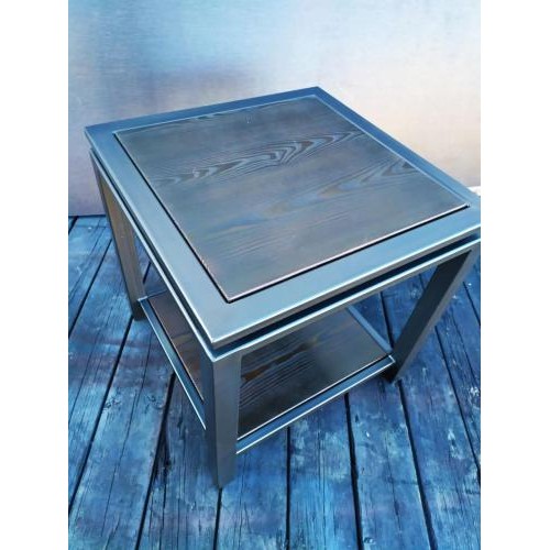 Столик журнальний, кавовий GoodsMetall з металу та дерева Лофт 