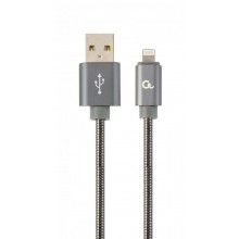 Кабель Cablexpert USB 2.0 A - Lightning 1м Сірий (CC-USB2S-AMLM-1M-BG)