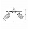 Спот Candellux York 37x17 см Хром (92-97395)