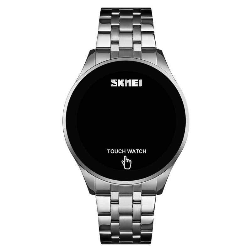 Чоловічий наручний світлодіодний годинник Skmei 1579 light Сріблястий