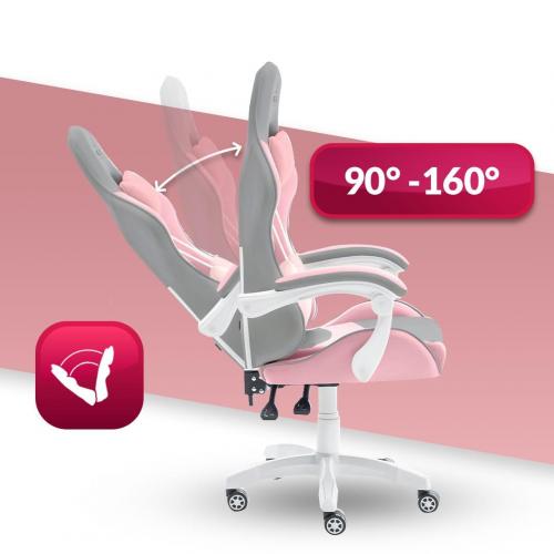 Комп'ютерне крісло Hell's Rainbow Pink-Gray Комп'ютерне крісло Hell's Rainbow Pink-Gray