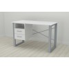 Письмовий стіл із ящиками Ferrum-decor Оскар 750x1400x700 метал Сірий ДСП Біле 16 мм (OSK0078) в інтернет супермаркеті PbayMarket!