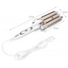 Потрійна плойка Kemei JFQ-KM-1010 White/Gold (1756374681)