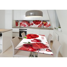 Наклейка 3Д вінілова на стіл Zatarga «Подарунок пристрасті» 600х1200 мм для будинків, квартир, столів, кав'ярень.