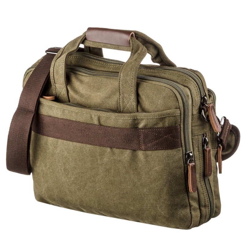 Сумка для ноутбука 15.6 на два відділення Vintage 20180 Зелена