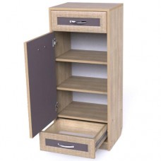 Тумба для взуття Тиса Мебель ТО-147 Дуб сонома Графіт 105x45 см