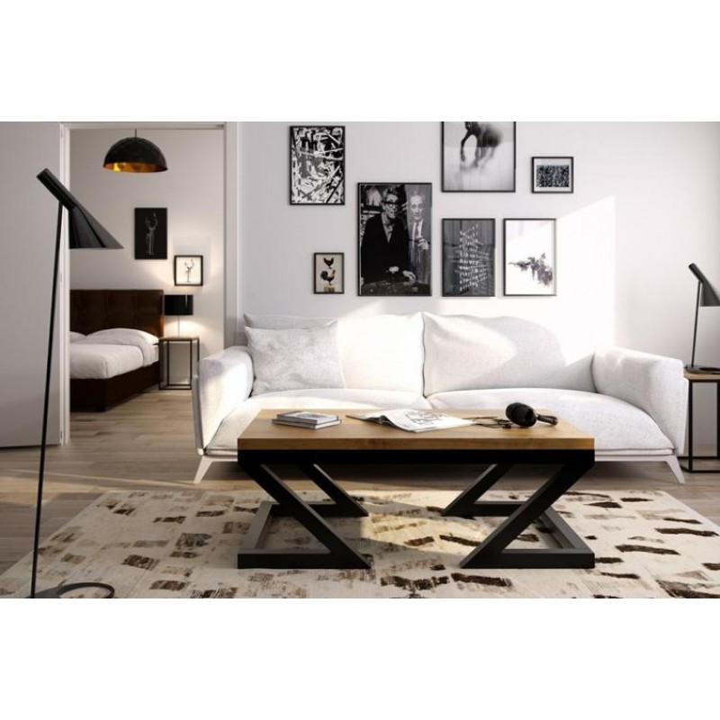 Кавовий журнальний столик у стилі Loft NS-506 480x1200x700 мм Черный