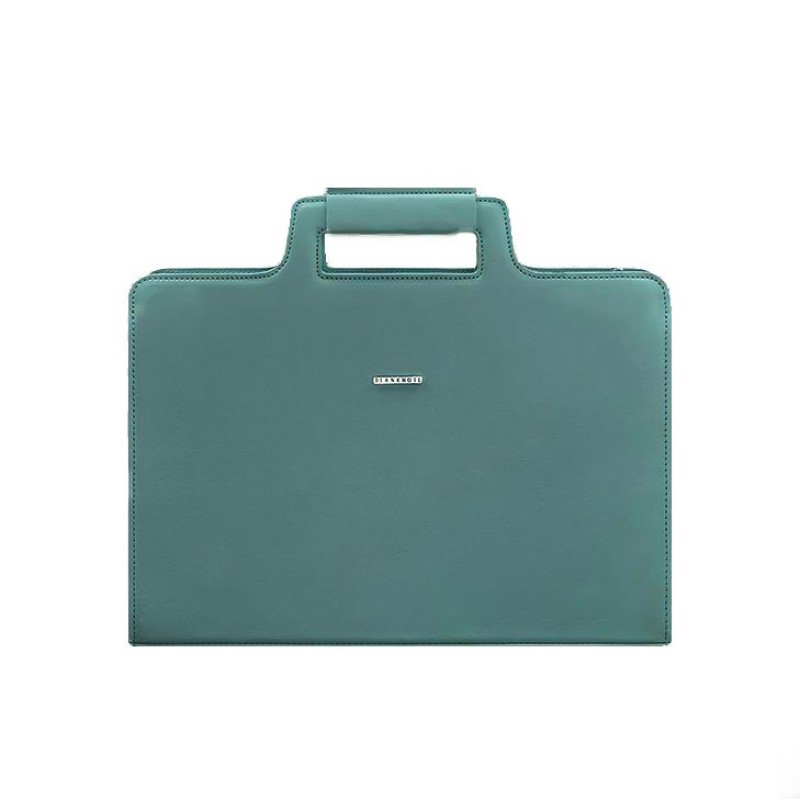 Жіноча шкіряна сумка для ноутбука та документів бірюзова BlankNote