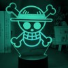 Настільний світильник-нічник Череп Skull Ван Піс One Piece 16 кольорів USB (21011) Bioworld