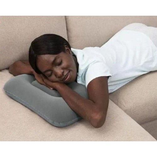 Надувна подушка Bestway кемпінгова 42х26х10 см Сірий (454941 grey) Надувна подушка Bestway кемпінгова 42х26х10 см Сірий (454941 grey)