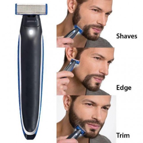 Тример для бороди Micro Touch SOLO машинка для стрижки Black-Blue (kz004-hbr)
