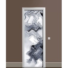 Наклейка на двері Zatarga «Крізь лід» 650х2000 мм вінілова 3Д наклейка декор самоклеюча