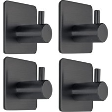 Самоклеючі крючки UrbanGo 4 шт чорні