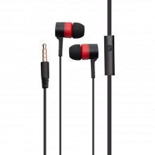 Дротові навушники 3.5mm Celebrat D2 вакуумні з мікрофоном 1.2m Red